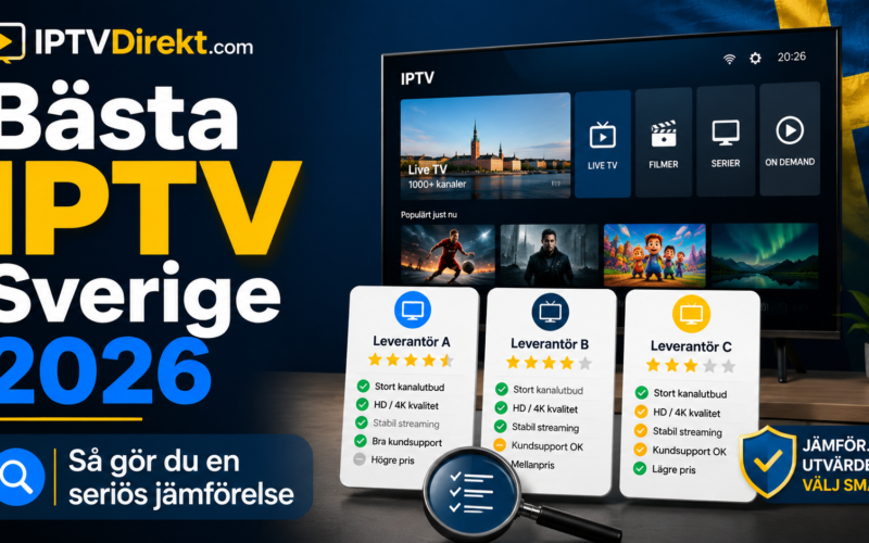 Bästa IPTV Sverige: så gör du en seriös jämförelse 2026