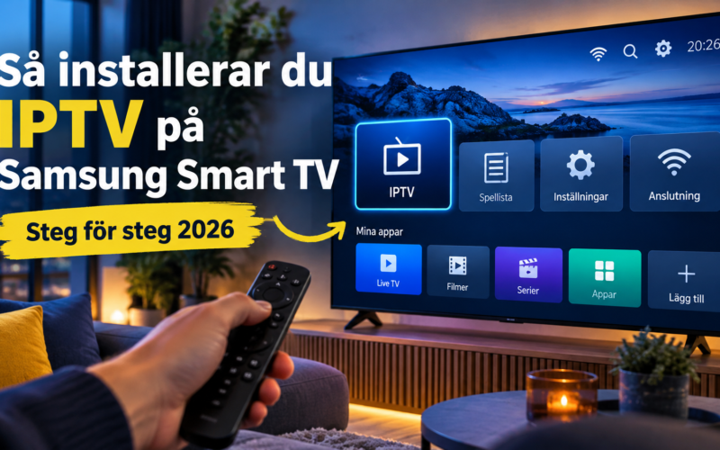 Så installerar du IPTV på Samsung Smart TV – steg för steg 2026