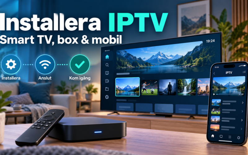 Installera IPTV: komplett guide för Smart TV, box och mobil (2026)