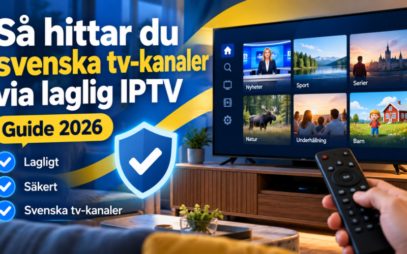 Så hittar du svenska tv-kanaler via laglig IPTV – en enkel guide 2026